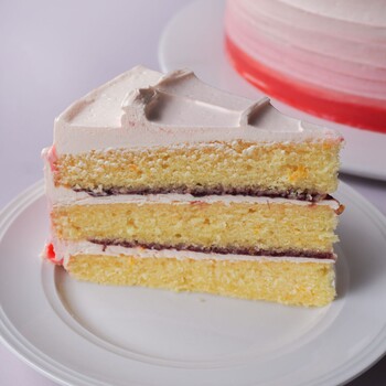 Pink Raspberry Butter Cake (slice)