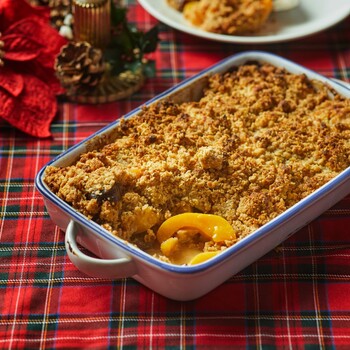 Apple, Peach & Plum Crumble